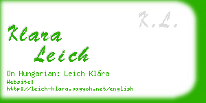 klara leich business card